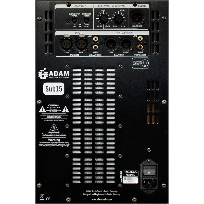 ADAM Sub15 Subwoofer de estudio de 15,5 pulgadas